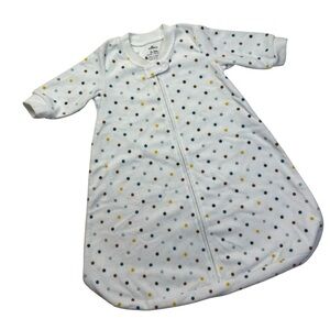 Carter’s 0-3M Warm Long Sleeve Sleep Sack White With Colored Dots
